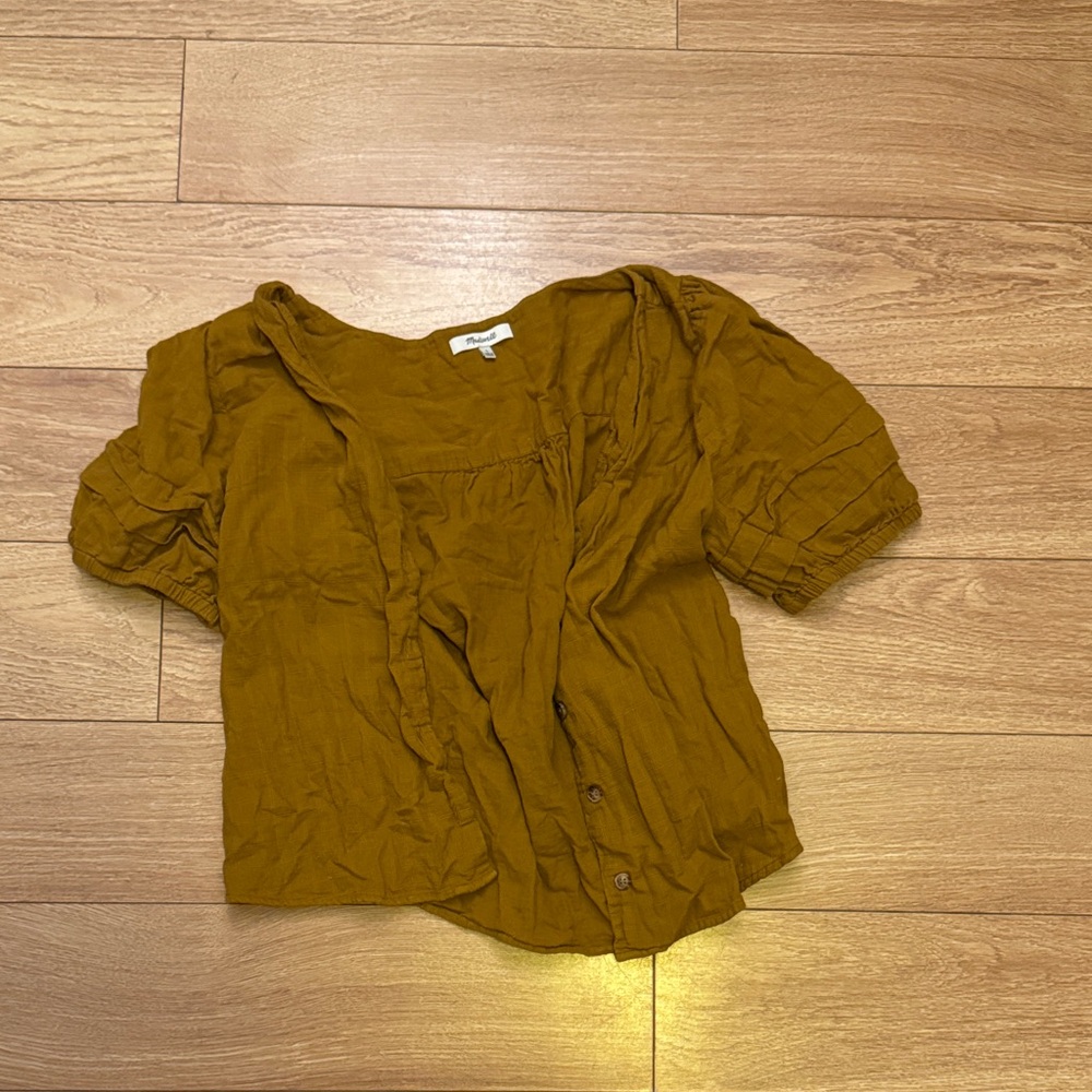 Madewell Mustard Blouse 100% cotton